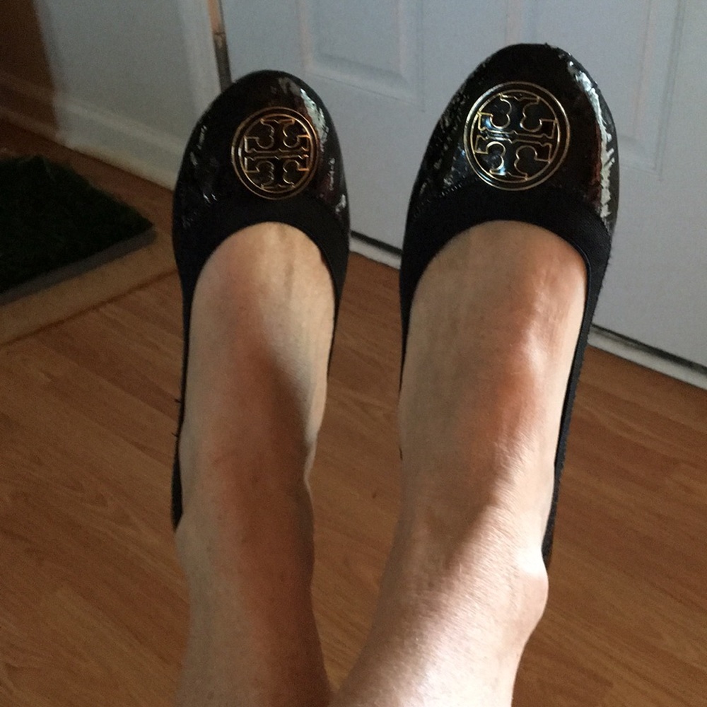 🎉🎉Tory Burch Black Patent Leather 7.5🎉🎉HP😀
